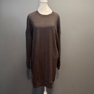 Cherish Gray Cable Knit Sweater Dress - Women’s Size Medium
